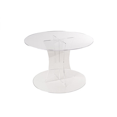 Cake Stand - Reversible Acrylic Cake Stand Clear (25cmDx30cmDx20cmH)