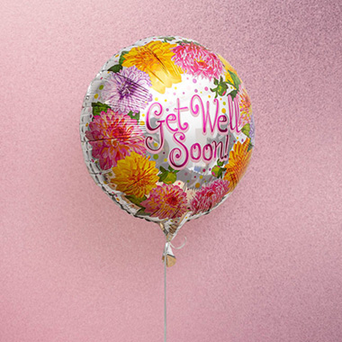 Foil Balloon 17 (42.5cm Dia) Get Well Soon Flowers