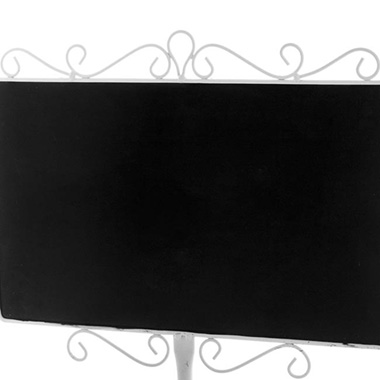 Metal Chalkboard Table Top White 34x13.5x41cmH