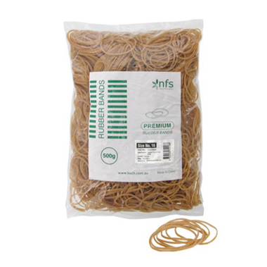 Rubber Bands - Rubber Bands Natural Bag 500g Size 16 (60mmLx1.5mmW)