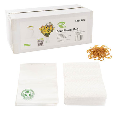 Flower Transport & Display - Get it Fresh Bio Flower Transport Bag Pack 250 (20x17cm)