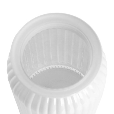 Hurricane Glass Jar White Medium (11Dx15cmH)