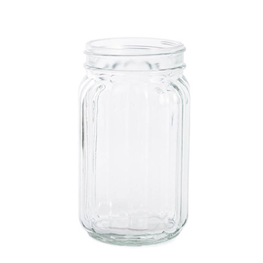 Recycled Style Glass Vases - Hurricane Glass Cylinder Vase Clear (9.5Dx16.5cmH)