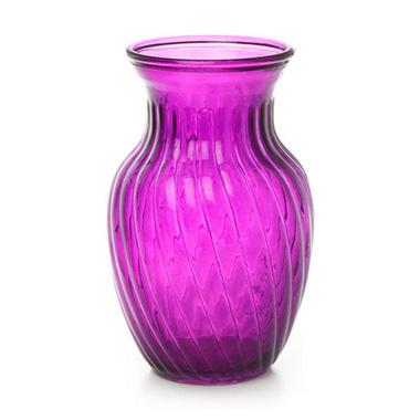Coloured Glass Vases - Glass Country Bella Vase Tint Hot Pink (12Dx20cmH)
