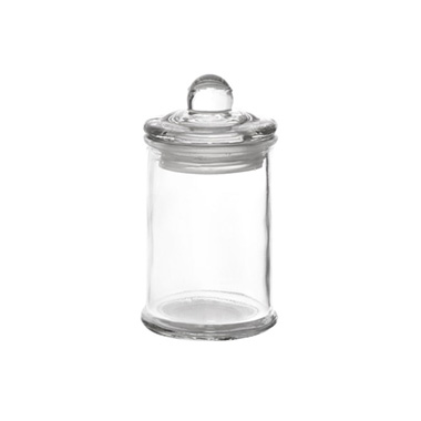 Bomboniere Jars - Glass Mini Metro Jar with Lid Clear (6Dx11.5cmH)