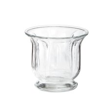 Recycled Style Glass Vases - Glass Bubble Footed Vase Clear (14.5x12.5cmH)