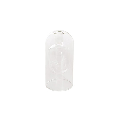 Decorative Glass Vases - Glass Bubble Bud Vase Clear (9Dx17cmH)