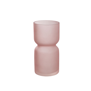 Coloured Glass Vases - Glass Ellen Vase Pink (11Dx22cmH)