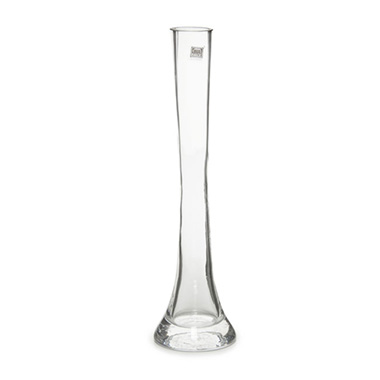 Glass Bud Vases - Glass Cylinder Bud Vase Stem Clear (4Dx30cmH)