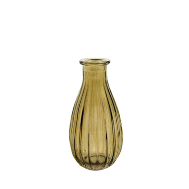 Glass Bottles - Glass Vintage Bottle Cafe Bud Vase Dk Brown (7x14.5cmH)
