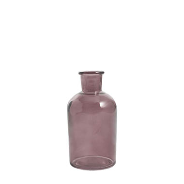 Glass Bottles - Glass Vintage Bottle Cylinder Bud Vase Dk Brown (6.5x13.5cm)