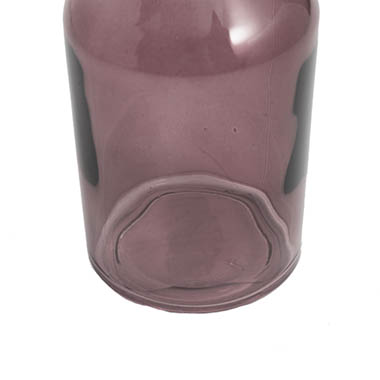 Glass Vintage Bottle Cylinder Bud Vase Dk Brown (6.5x13.5cm)