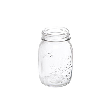 Glass Mason Jar Medium Clear (8.5x13.5cmH)