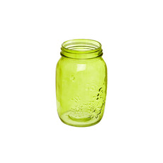 Glass Mason Jar Medium Tint Green (8.5x13.5cmH)
