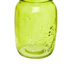 Glass Mason Jar Medium Tint Green (8.5x13.5cmH)
