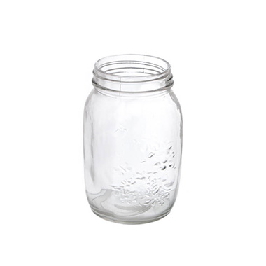 Glass Mason Jar Large Clear (10x17cmH)