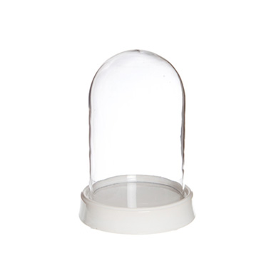 Glass Cloches - Glass Bell Terrarium Cloche Event Ceramic Base (15Dx23cmH)