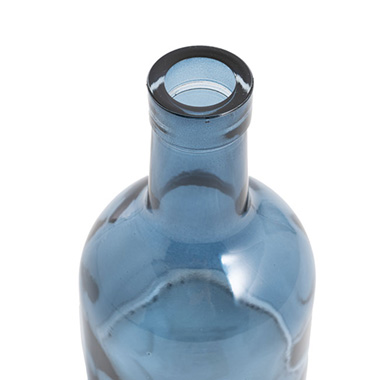 Glass Vintage Bottle Buds Vase French Blue (3TDx8.4BDx15cmH)