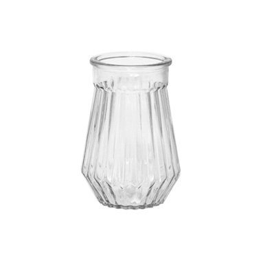 Recycled Style Glass Vases - Glass Angela Vase Clear (11x16.5cmH)