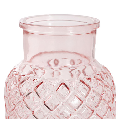 Glass Ann Bottle Large Light Pink (14.5x25.5cmH)