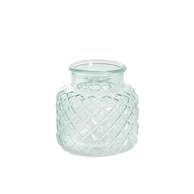 Recycled Style Glass Vases - Glass Ann Bottle Small Spanish Green (12.3x12cmH)