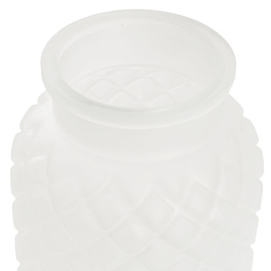 Glass Ann Bottle Matte White (14x16cmH)