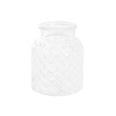 Recycled Style Glass Vases - Glass Ann Bottle Clear (14x16cmH)