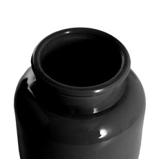 Glass Botany Bottle Mini Glossy Black (12x12cmH)