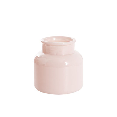 Glass Botany Bottle Mini Glossy Sand Pink (12x12cmH)