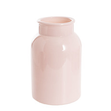 Recycled Style Glass Vases - Glass Botany Bottle Large Glossy Sand Pink (16x25cmH)