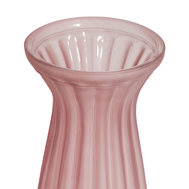 Glass Lynne Posy Vase Matte Pink (10x11x22cmH)