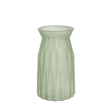Recycled Style Glass Vases - Glass Lynne Bottle Vase Matte Sage (11x11.5x20cmH)