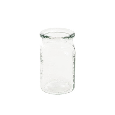 Recycled Style Glass Vases - Glass Valley Jar Clear (8x14cmH)