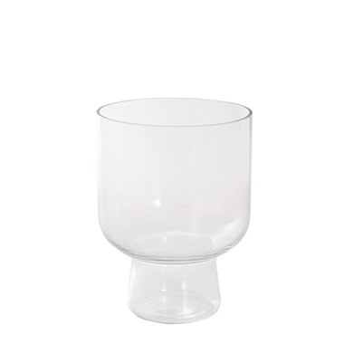 Gift & Decoration Vases - Glass Compote Vase Clear (15Dx20cmH)
