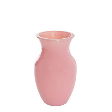 C Glass Vases - Recycled Style Glass Vases - Glass Ginger Flared Vase Solid Pink (12Dx20cmH)