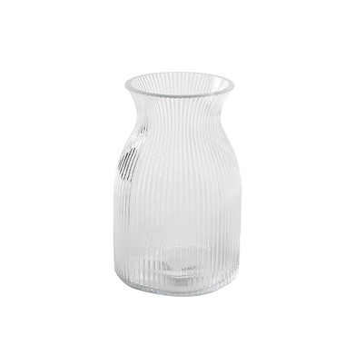 Clear Glass Vases - Glass Belly Posy Vase Clear (12x18.5cmH)