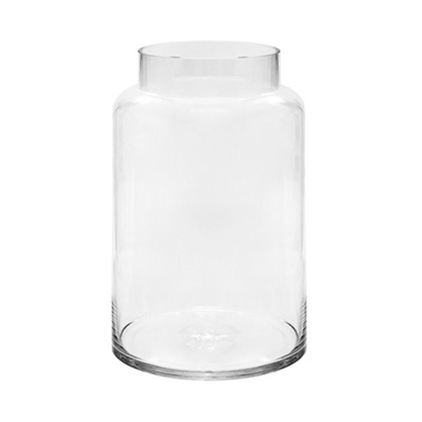 Clear Glass Vases - Glass Dimi Squat Dome Vase Clear (13TDx18BDx25cmH)
