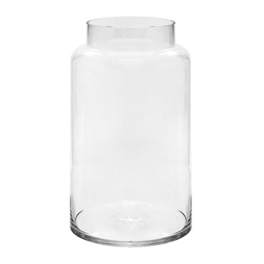 Clear Glass Vases - Glass Dimi Squat Dome Vase Large Clear (13TDx18BDx30cmH)