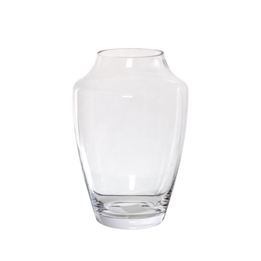 Clear Glass Vases - Glass Luna Vase Clear (16Dx25cmH)