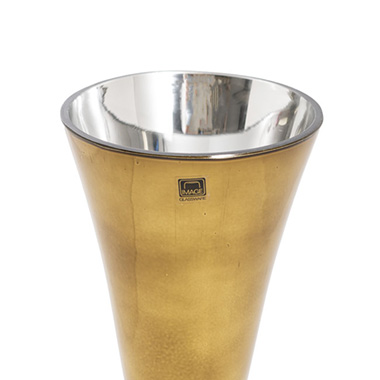 Glass Julep Vase Metallic Gold (13Dx30cmH)