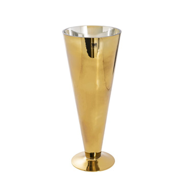 Glass Julep Vase Metallic Gold (14.5Dx35cmH)