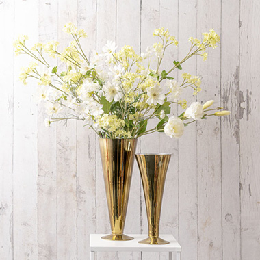 Glass Julep Vase Metallic Gold (14.5Dx35cmH)