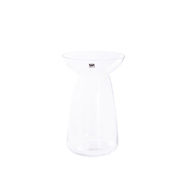 Clear Glass Vases - Glass Hyacinth Vase Clear 15.5cmDx18cmH
