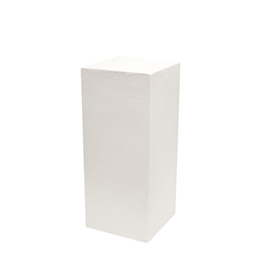 Fibreglass Pedestals - Fibreglass Plinth Square Limestone White (32x32x71cmH)