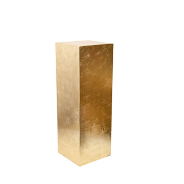 Fibreglass Pedestals - Fibreglass Plinth Square Champagne Gold (32x32x71cmH)