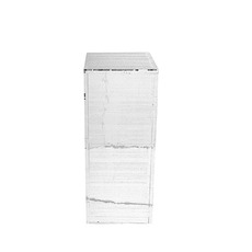 Fibreglass Plinth Square Mosaic Silver (32x32x71cmH)