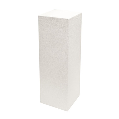 Fibreglass Plinth Square Limestone White (33x33x90cmH)