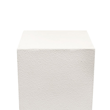 Fibreglass Plinth Square Limestone White (33x33x90cmH)