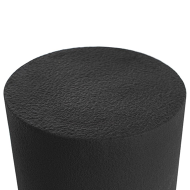 Fibreglass Plinth Round Limestone Black (33cmDx41cmH)