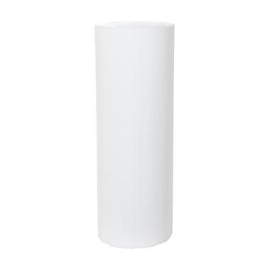 Fibreglass Pedestals - Fibreglass Plinth Round Gloss White (33cmDx91cmH)